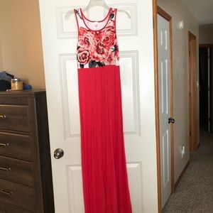 Floral Razorback maxi dress